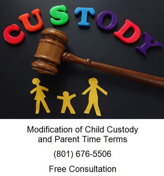 modification of child custody and parent time terms