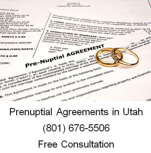 prenuptial agreements in utah