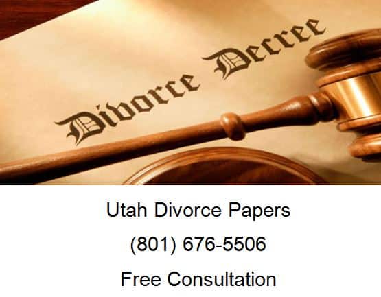 utah divorce papers