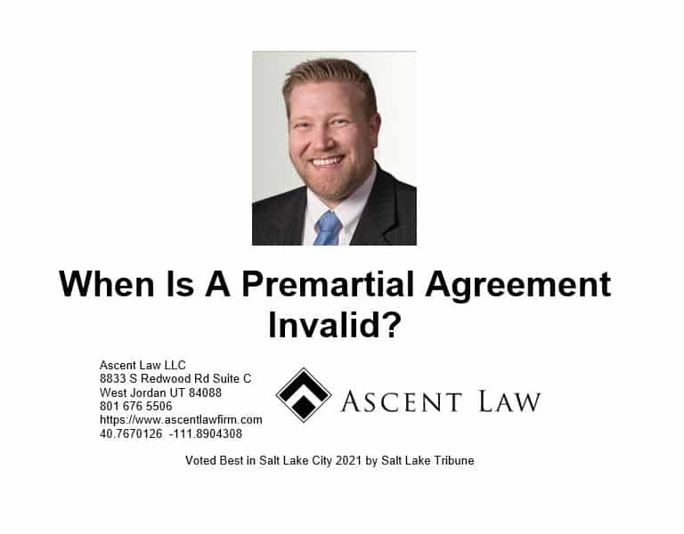 When Is A Premartial Agreement Invalid